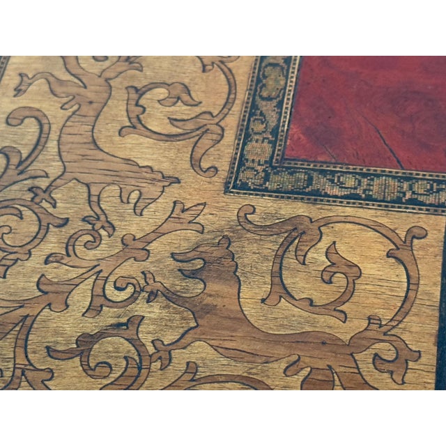 Spanish Baroque Side Table with Lyre Legs and Marquetry Top, 1850 For Sale In Miami - Image 6 of 18