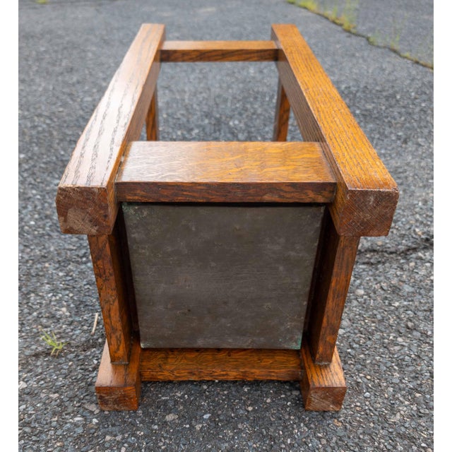 20th Century Arts and Crafts Mission Oak Umbrella or Cane Holder For Sale - Image 11 of 12