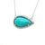 2010s Persian Turquoise Diamond Halo Pendant With Chain 14k WG Certified For Sale - Image 5 of 8