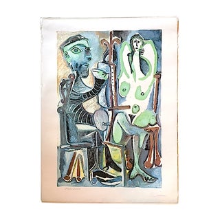 Blue & Green Signed Numbered Picasso Lithograph For Sale