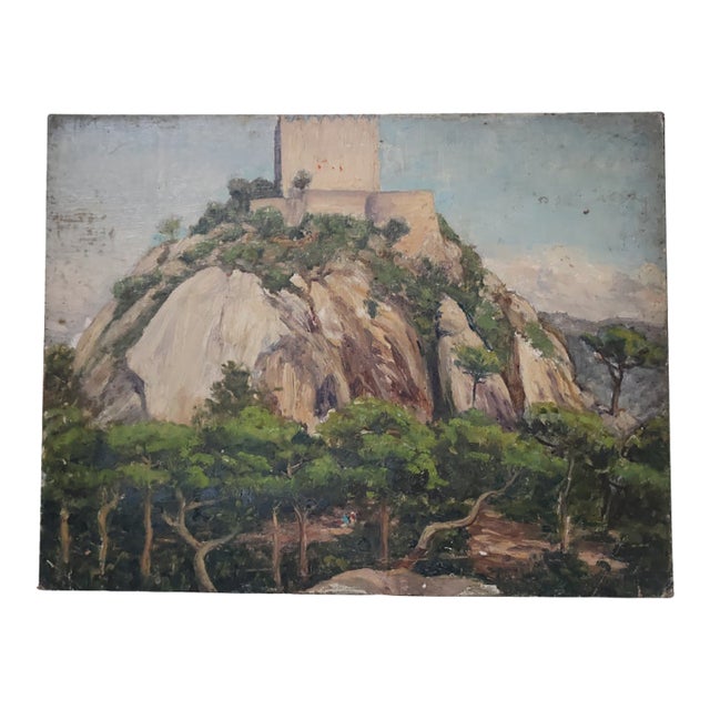 Mid-20th Century French Fortress Painting For Sale