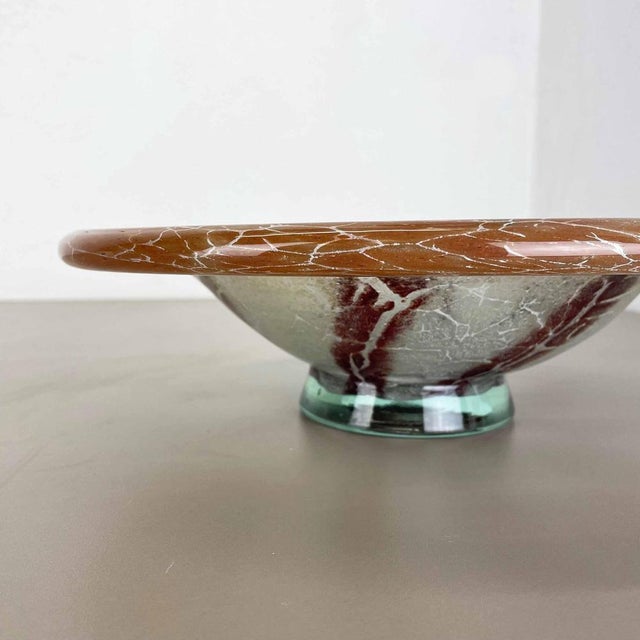 Art Deco Baushaus German Glass Bowl by Karl Wiedmann for WMF Ikora, 1930s For Sale - Image 16 of 18