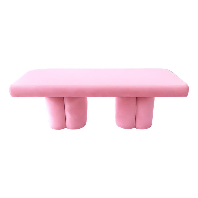 Visceral Bench in Pink Velvet from Moanne For Sale