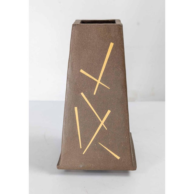 Mid-Century Modern Mid-Century Modern Art Pottery Vase, Signed on Base For Sale - Image 3 of 9