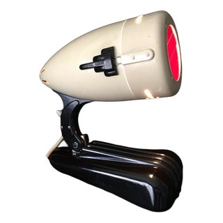 Bauhaus Hanau Metal Bakelite Table Lamp with Height Adjustment, 1950s For Sale