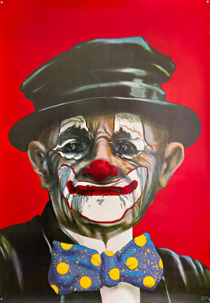Clown Original Olympic Poster by Andrzej Pągowski, 1983