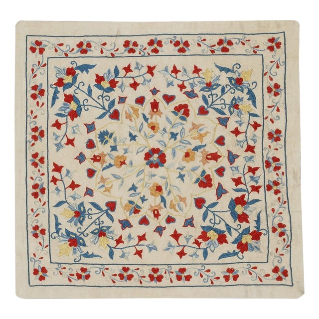 20"x21" Traditional Throw Pillow. 100% Silk Cushion Cover. Embroidery Pillowcase For Sale