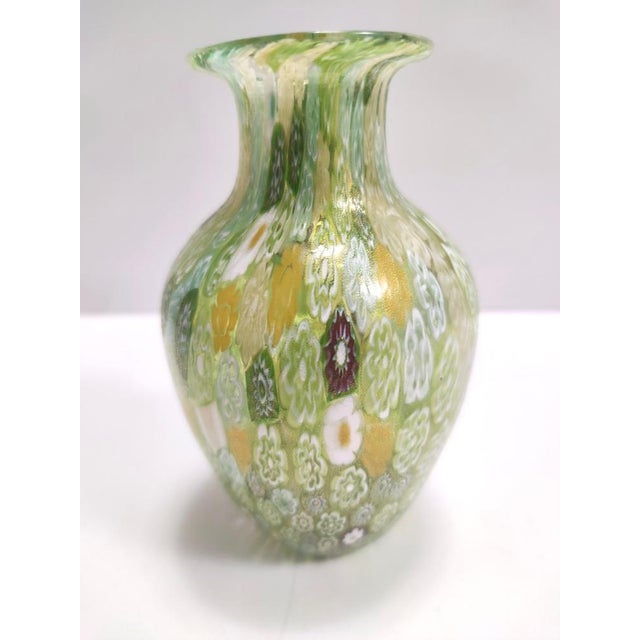 Vintage Italian Green Murano Glass Vase, 1980s For Sale - Image 6 of 12