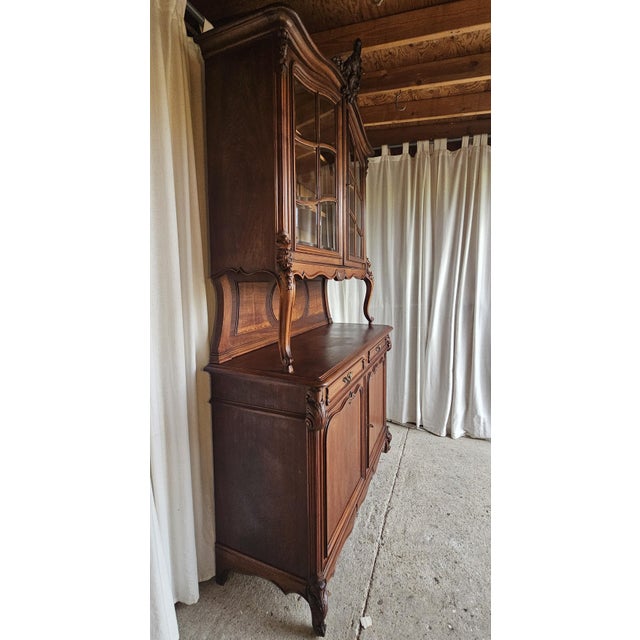 Late 19th Century Antique French Cabinet, Rococo Style, Buffet Deux Corps, For Sale - Image 5 of 18