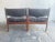 Wood Set of 2 Kristian Solmer Vedel “Modus” Settee, Tropical Wood & Leather, 1963 For Sale - Image 7 of 12