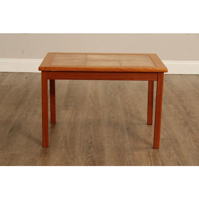 M°belfabrikken Toften Danish Modern Tile-Top Teak Side Table For Sale - Image 12 of 12