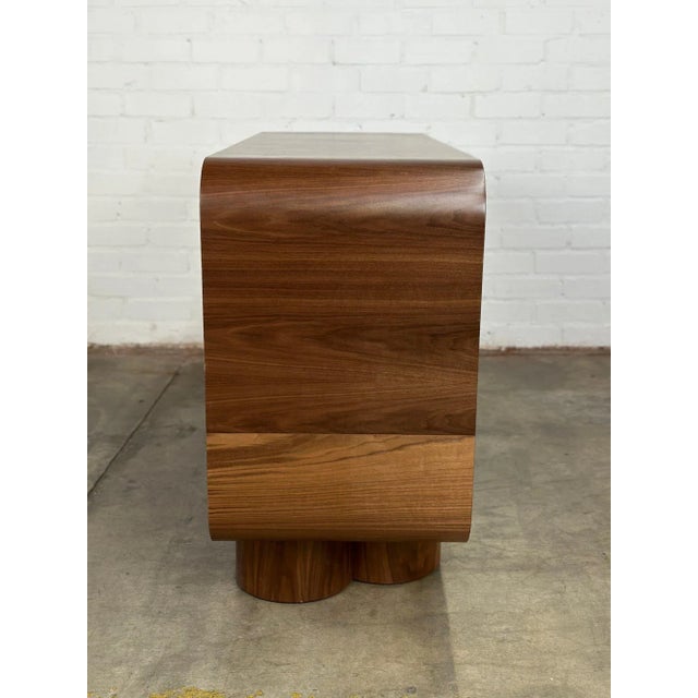 Clover Credenza in Natural Walnut For Sale - Image 9 of 13