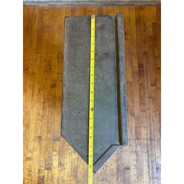 Antique Industrial Galvanized Steel Angled Shelving Unit For Sale - Image 15 of 16