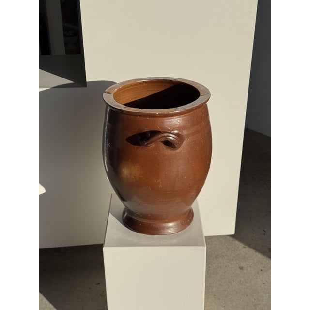 Large Vintage Terracotta Pot with Two Handles, 1970s For Sale - Image 10 of 18