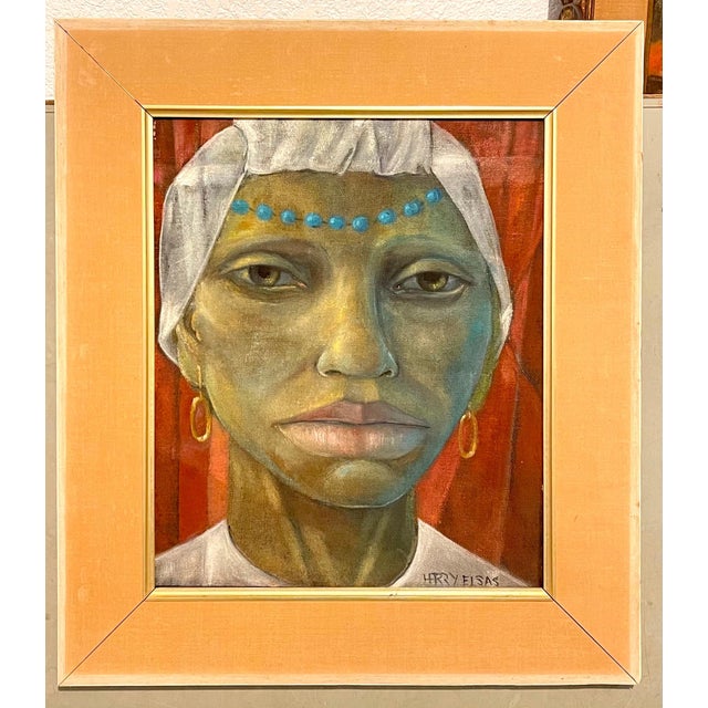 Early 20th Century Harry Elsas, Expressionist African American Woman Portrait German Brazilian Harry Elsas For Sale - Image 5 of 6
