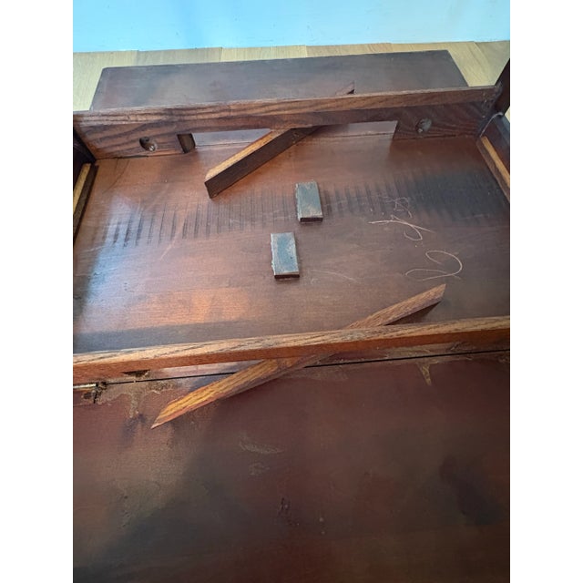 1900s English Rectangular Antique Mahogany Drop Leaf Side Table For Sale - Image 10 of 10