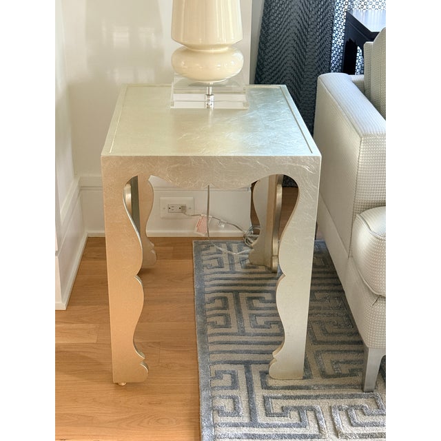Silver Pair of Bernhardt Savoy End Tables For Sale - Image 8 of 11