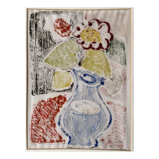 Filippo De Pisis, Composition, Mixed Media on Paper, 1945 For Sale