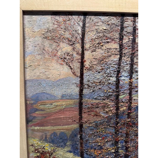 Arno Haag, Autumnal Low Mountain Landscape with Trees, Oil Painting on Canvas For Sale - Image 11 of 13