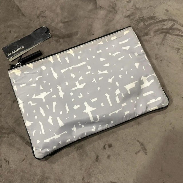 21st Century New Abstract Print Nylon Clutch Bag by Jil Sander For Sale - Image 4 of 11