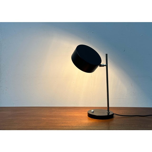 Black Mid-Century Modern German Minimalist Table Lamp, 1960s For Sale - Image 8 of 18