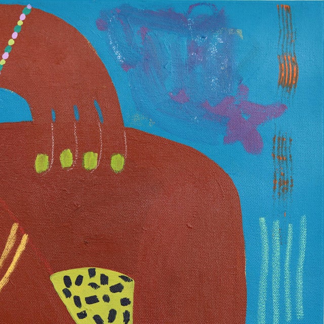 Textile Island Life - Abstract Color Drenched Feminine Figurative Still Life Artwork by Courtney Simone For Sale - Image 7 of 9