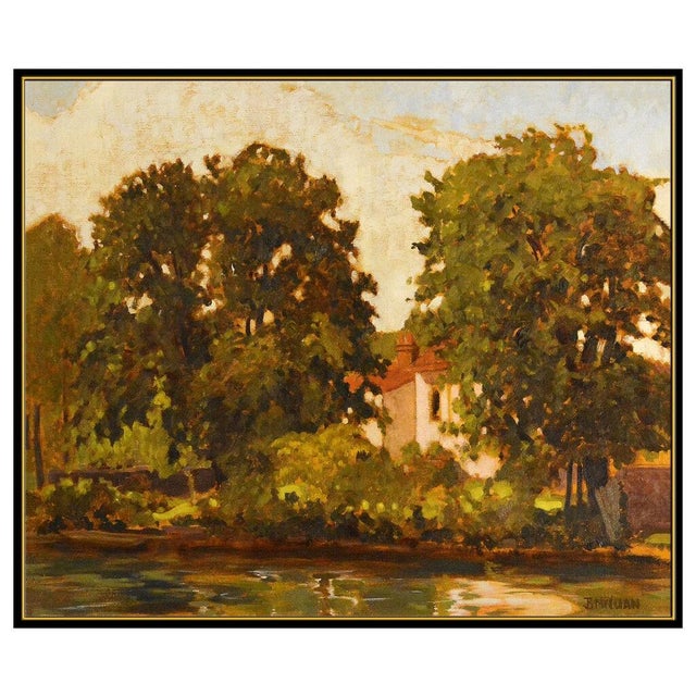 The artwork here, "Along the Cam", is a wonderful depiction of the iconic English river's shore, that is saturated with...