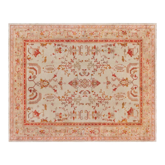 Antique Turkish Oushak Rug For Sale