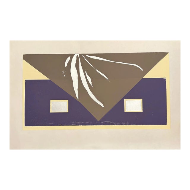 Barbara Beck 1971 Mid Century Modern Screen Print on Paper - Unframed For Sale