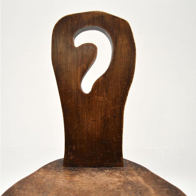 1950s Set of Vintage Brutalist Side Chairs in Elm, 1950 For Sale - Image 5 of 10