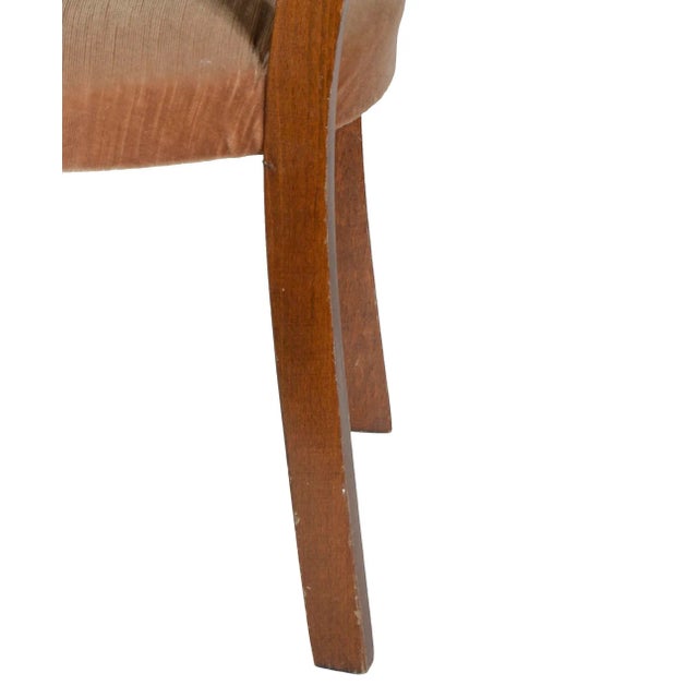 Italian Velvet Armchair, 1960s For Sale - Image 10 of 11