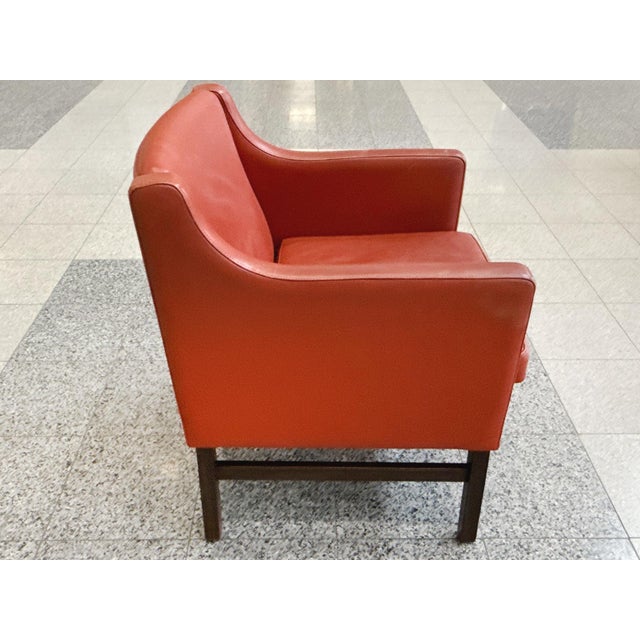 Danish Modern Leather & Beech Lounge Chairs in the Style of Børge Mogensen - A Pair For Sale In New York - Image 6 of 17