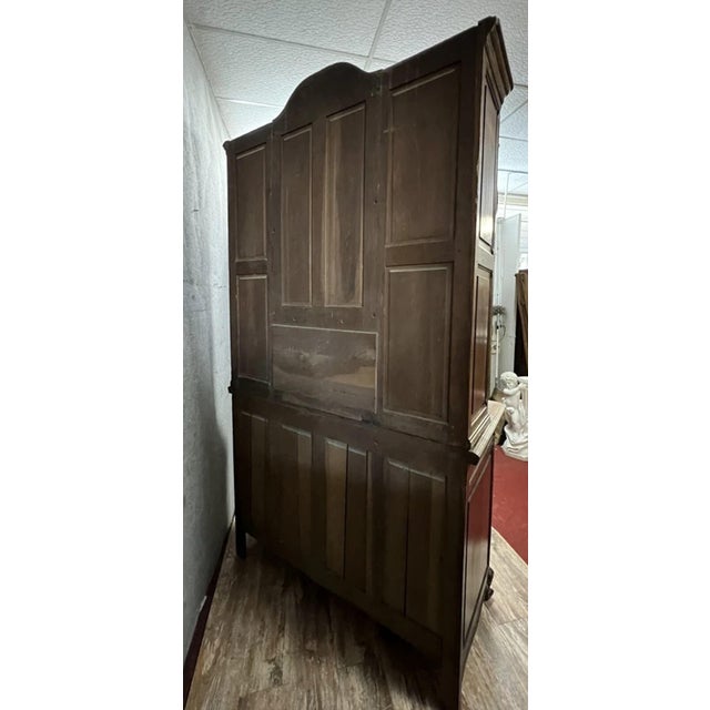 Wood Antique Louis XV Style Oak Bookcase, 1880 For Sale - Image 7 of 8