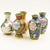 Blue Set of 5 Miniature Chinese Cloisonné Vases | Floral Motif With Wood Stands & Box For Sale - Image 8 of 15