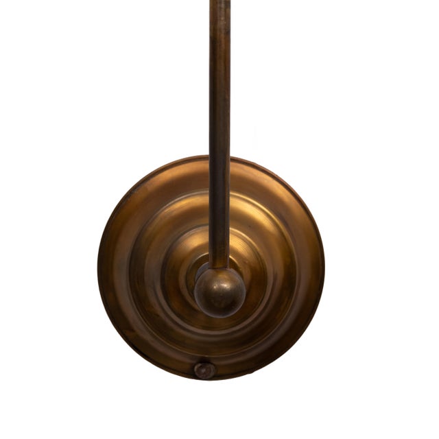 Tiffany Adjustable Brass Wall Lamp, 1960s For Sale - Image 6 of 10