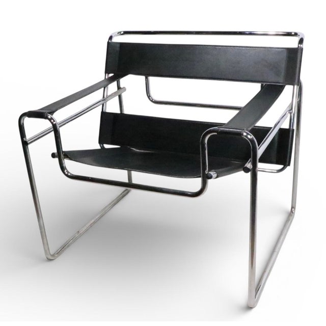 Late 20th Century Mies Van Der Rohe Wassily Chair Made in Italy Circa 1970's For Sale - Image 5 of 17
