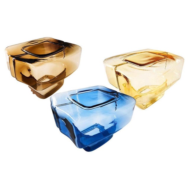 Fluid Joinery Glass Side Tables by Linde Freya Tangelder for Cassina, Set of 3 For Sale - Image 18 of 18