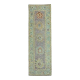 Turkish Oushak Rug 2'8"x 8'4" #19089 For Sale