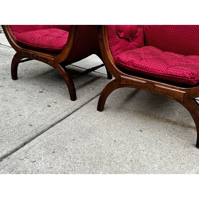 French Early 20th Century Vintage Louis XV Regency Savonarola X Base Chairs - a Pair For Sale - Image 3 of 10