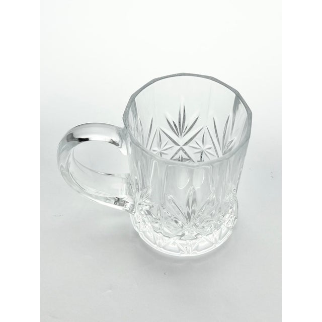 Cristal d' Arques Cristal D’Arques “Chantilly Taille Beaugency” Set of 4 Crystal Mugs For Sale - Image 4 of 6