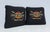 A wonderful iconic pair of Felted Wool with Embroidered and Patched, "Palm Beach Yacht Club," emblazoned, pair of down-...