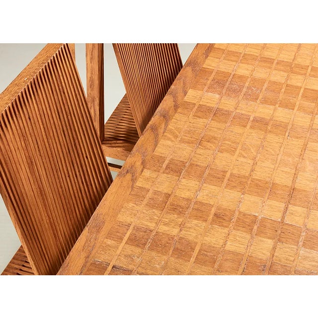 Modern First Edition Latjes Dining Set by Ruud Jan Kokke, Netherlands, 1986, Set of 5 For Sale - Image 3 of 13