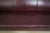 Ethan Allen Burgundy Leather Modern Sofa For Sale - Image 10 of 18