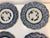Antique Blue and White Plates - Collection of 12 - 7" X 7" Round - Scalloped Edge - End Edo or Beginning Meiji For Sale - Image 16 of 18