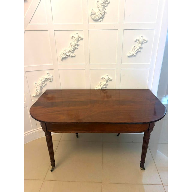 Brown Antique Regency 14 Seater Extending Dining Table in Mahogany with 8 Reeded Legs, 1830 For Sale - Image 8 of 18