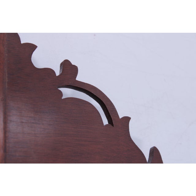 Glass 1980s Virginia Metalcrafters Old Sturbridge Village Chippendale Style Small Mirror For Sale - Image 7 of 12