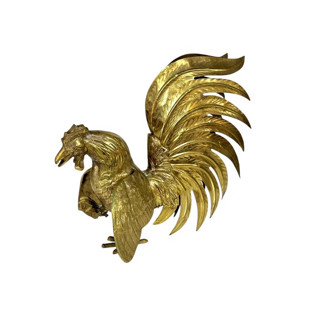 Set of 2 Mid 20th Century Brass Roosters For Sale - Image 11 of 14