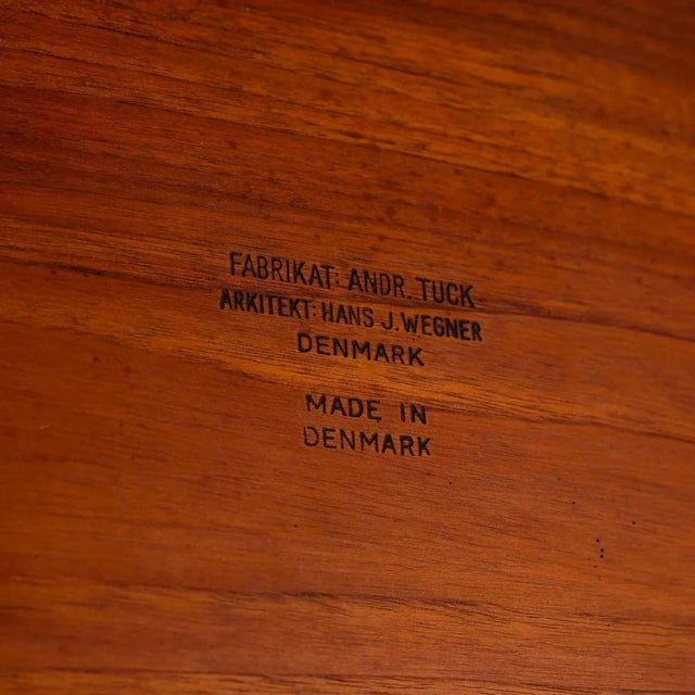 1960s Danish Model at 303 Dining Table in Teak and Beech and Brass by Hans Wegner for Andreas Tuck, 1960 For Sale - Image 5 of 18