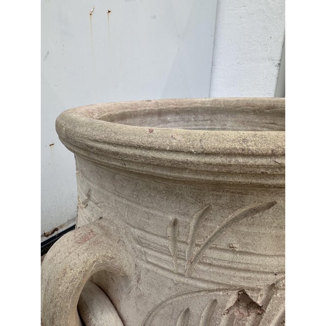 Triangular Terracotta Jar with Engravings For Sale - Image 13 of 14