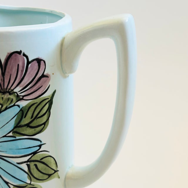 MCM Floral Porcelain Pitcher by Lego, Japan For Sale In San Francisco - Image 6 of 11